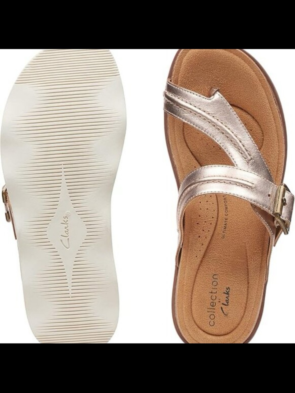 Clarks Women's Brynn Madi Sandal - Rose Gold Leather
